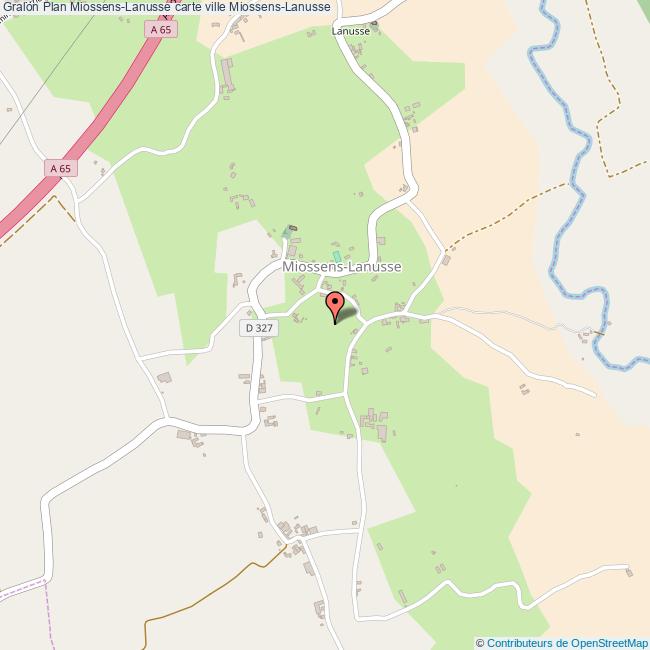Plan MiossensLanusse carte ville MiossensLanusse