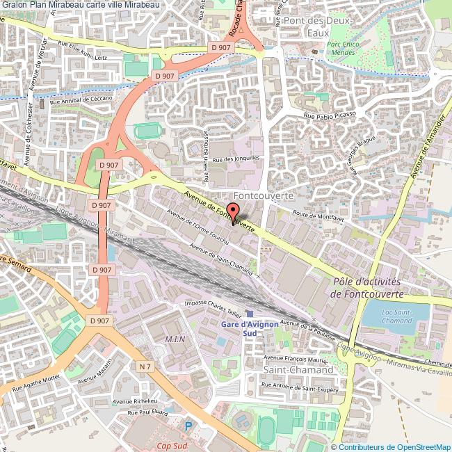 Plan Mirabeau carte ville Mirabeau
