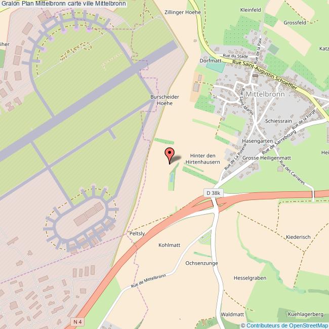Plan Mittelbronn carte ville Mittelbronn