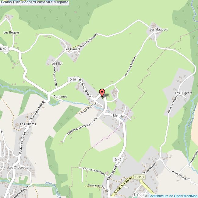 Plan Mognard carte ville Mognard