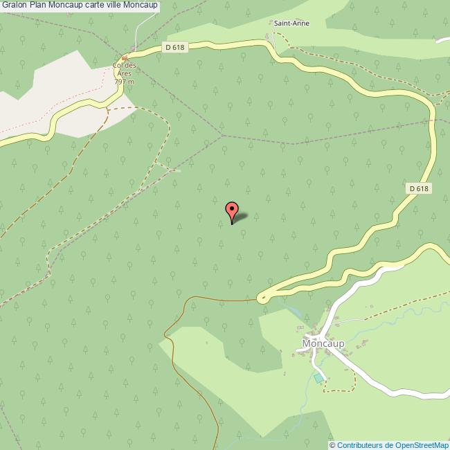 Plan Moncaup carte ville Moncaup