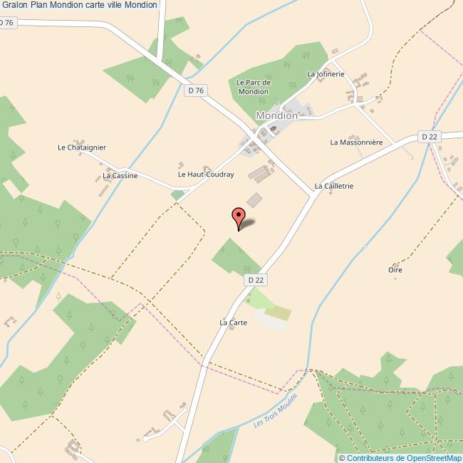 Plan Mondion carte ville Mondion