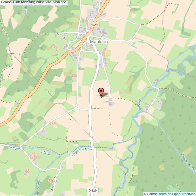 Plan Monlong carte ville Monlong