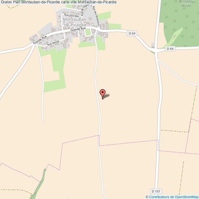 Plan MontaubandePicardie carte ville MontaubandePicardie