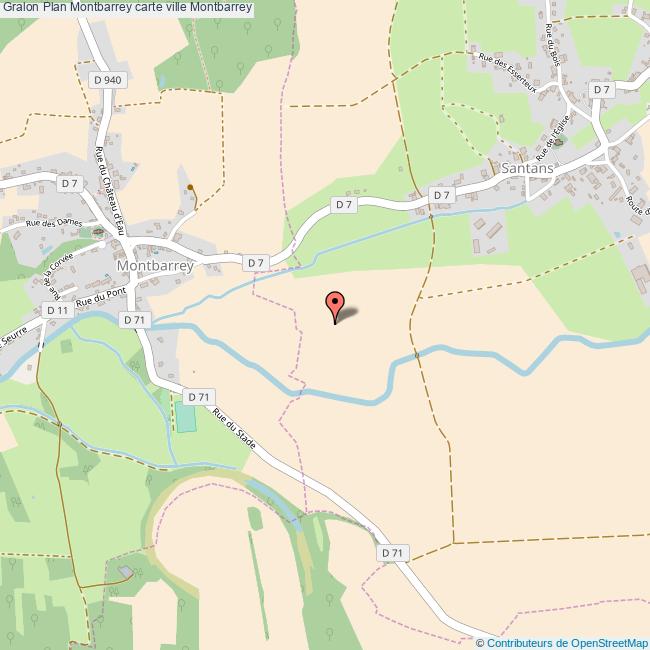 Plan Montbarrey carte ville Montbarrey