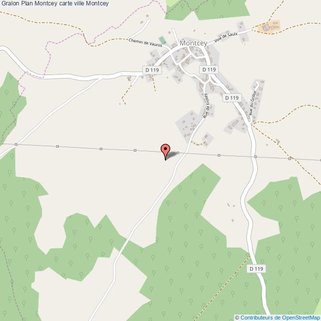 Plan Montcey carte ville Montcey