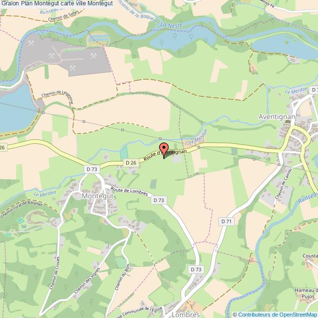 Plan Montégut carte ville Montégut