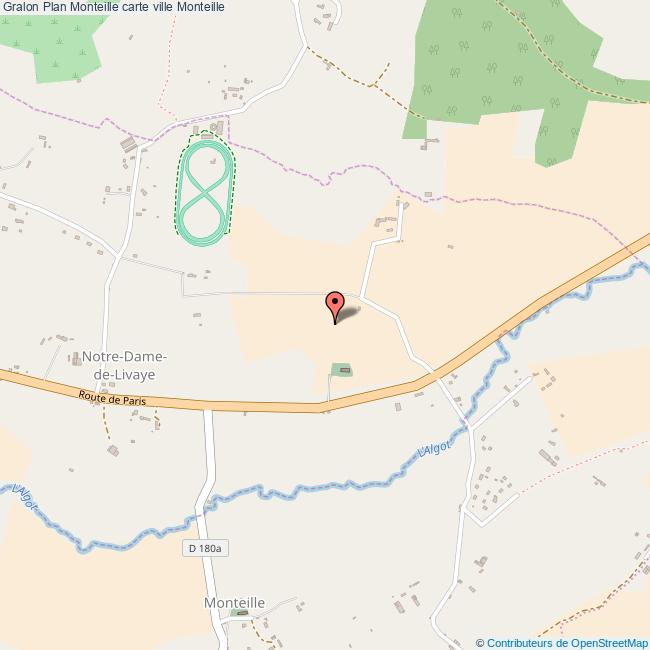Plan Monteille carte ville Monteille