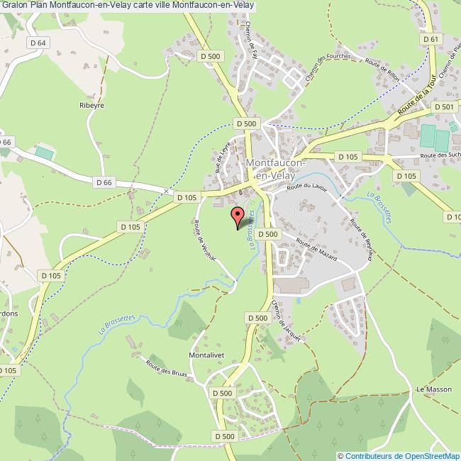 Plan MontfauconenVelay carte ville MontfauconenVelay