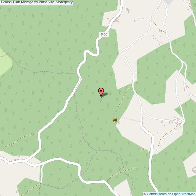 Plan Montgesty carte ville Montgesty