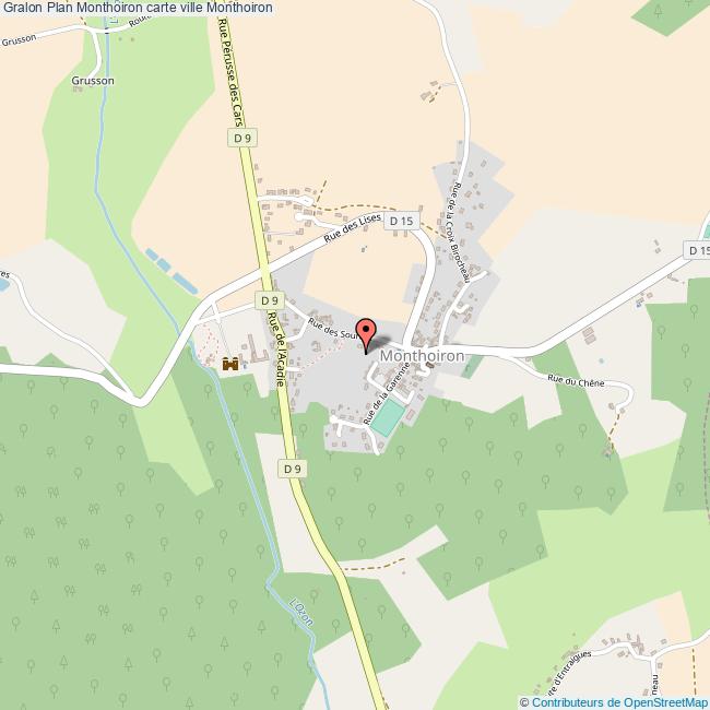 Plan Monthoiron carte ville Monthoiron