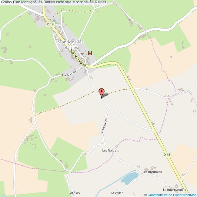 Plan MontignélèsRairies carte ville MontignélèsRairies