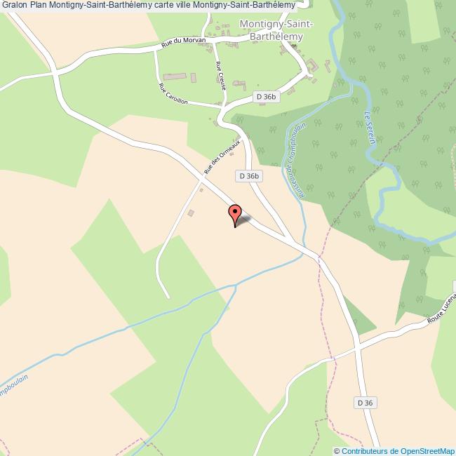 Plan MontignySaintBarthélemy carte ville MontignySaintBarthélemy