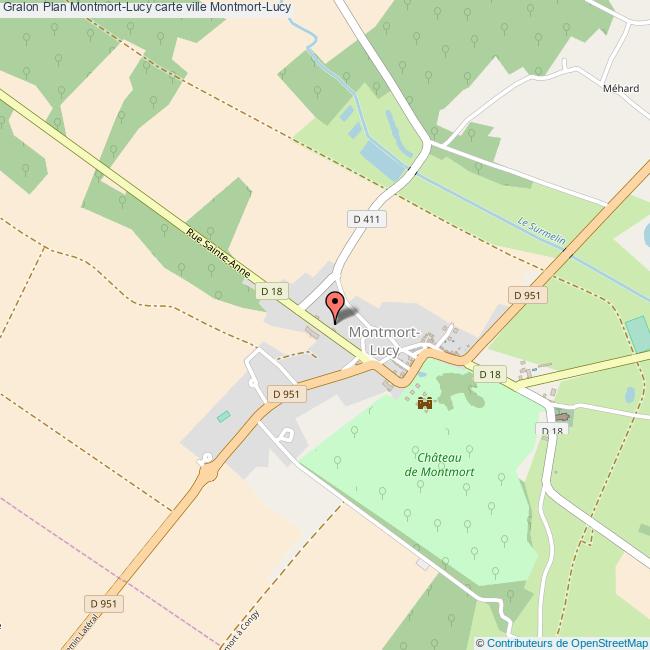 Plan MontmortLucy carte ville MontmortLucy