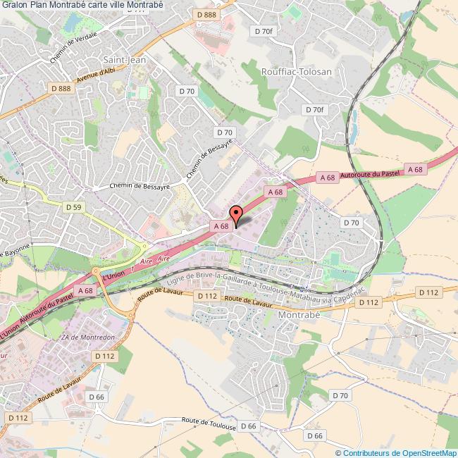 Plan Montrabé carte ville Montrabé