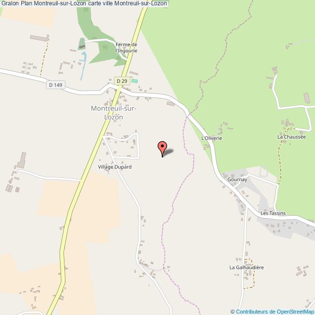 Plan MontreuilsurLozon carte ville MontreuilsurLozon