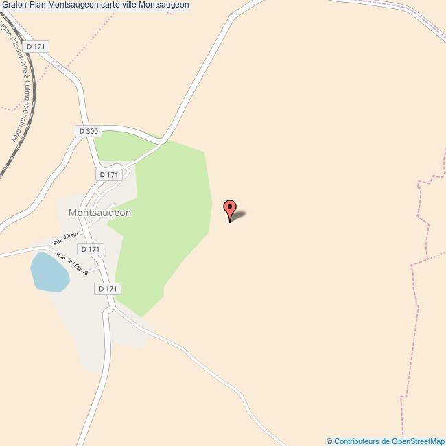 Plan Montsaugeon carte ville Montsaugeon