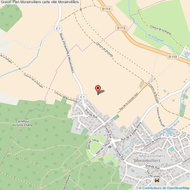 Plan Morainvilliers carte ville Morainvilliers