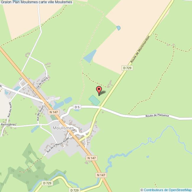 Plan Moulismes carte ville Moulismes