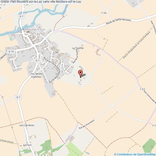 Plan MoutierssurleLay carte ville MoutierssurleLay