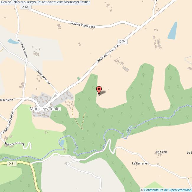Plan MouzieysTeulet carte ville MouzieysTeulet