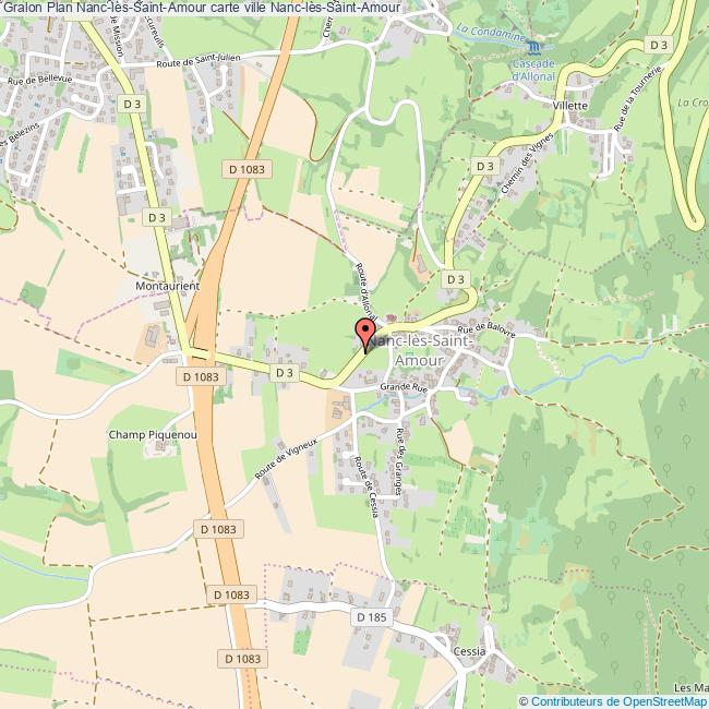 Plan NanclèsSaintAmour carte ville NanclèsSaintAmour