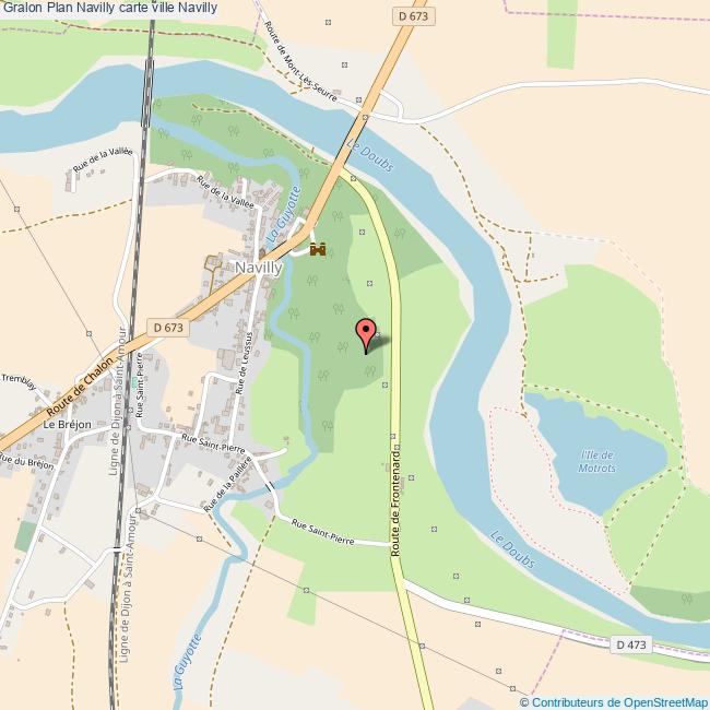Plan Navilly carte ville Navilly