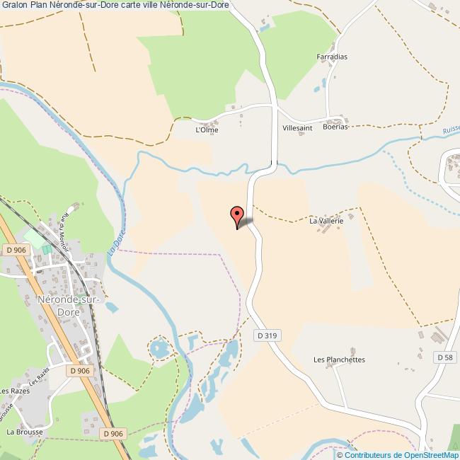Plan NérondesurDore carte ville NérondesurDore