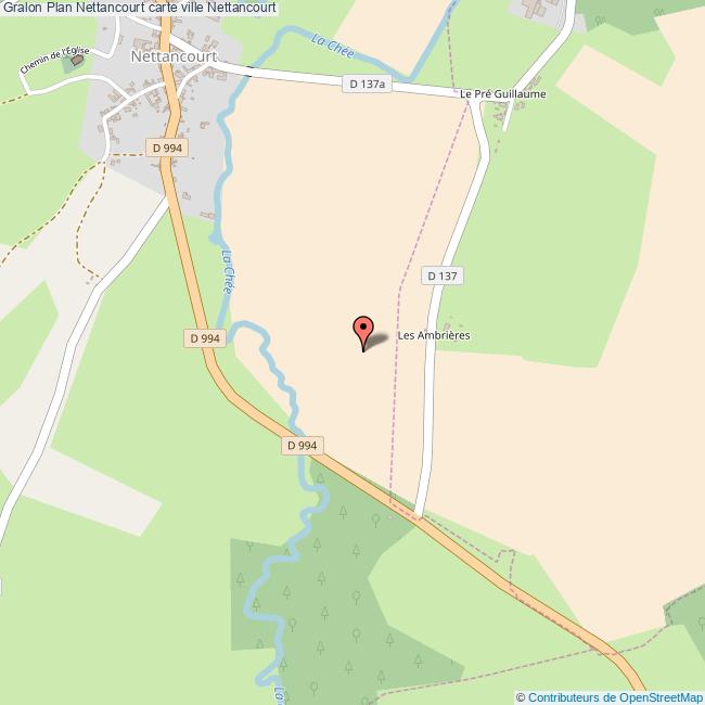 Plan Nettancourt carte ville Nettancourt
