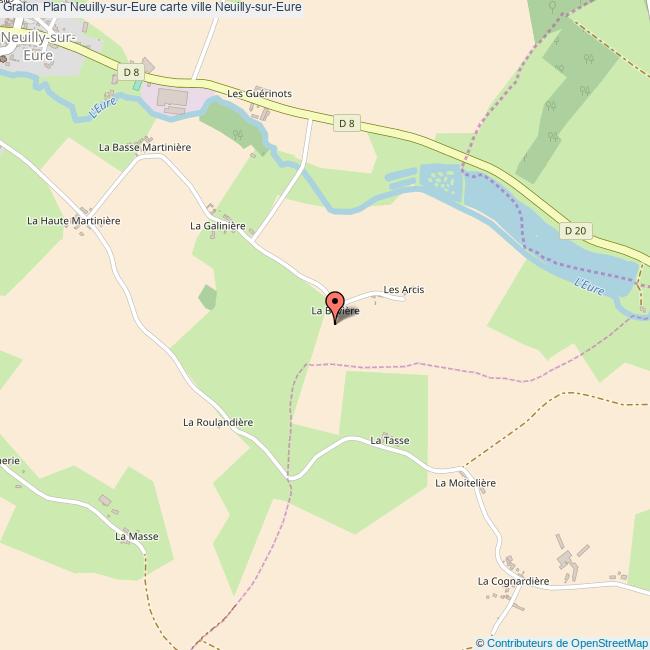 Plan Neuilly-sur-Eure carte ville Neuilly-sur-Eure