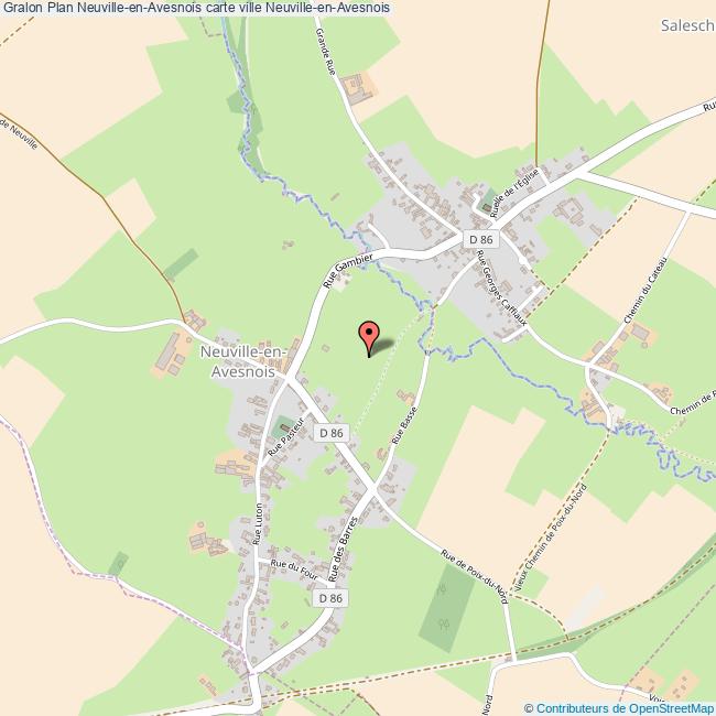 Plan NeuvilleenAvesnois carte ville NeuvilleenAvesnois