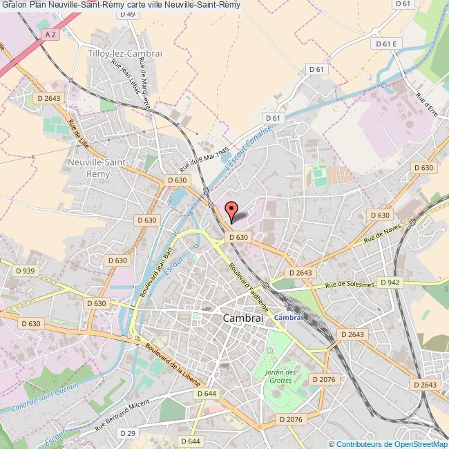 Plan NeuvilleSaintRémy carte ville NeuvilleSaintRémy