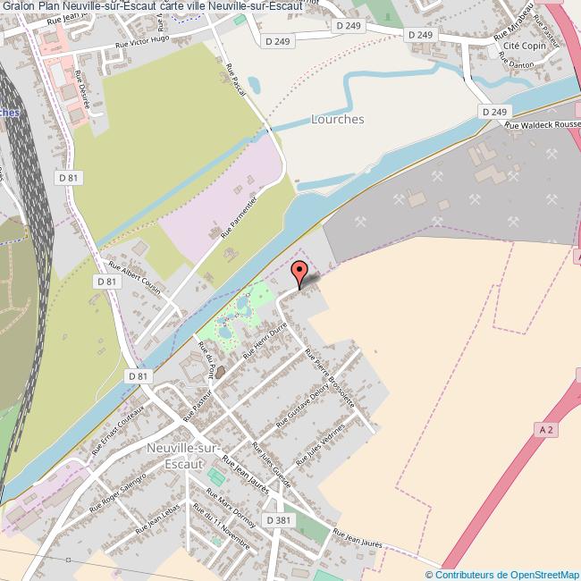 Plan NeuvillesurEscaut carte ville NeuvillesurEscaut