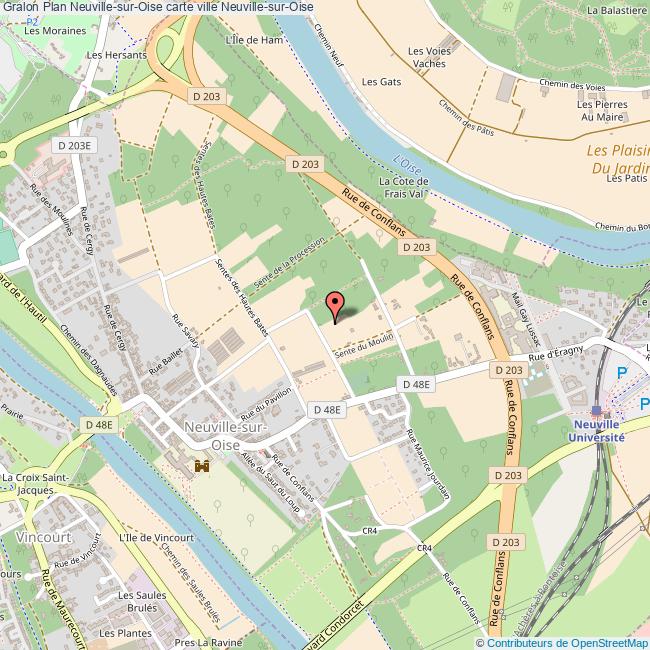Plan NeuvillesurOise carte ville NeuvillesurOise