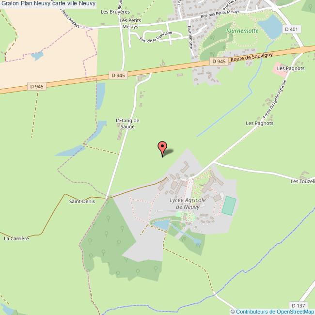 Plan Neuvy carte ville Neuvy