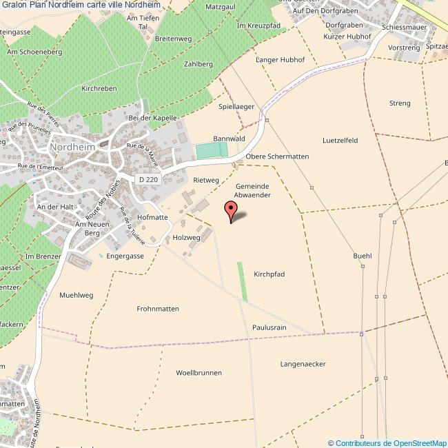 Plan Nordheim carte ville Nordheim