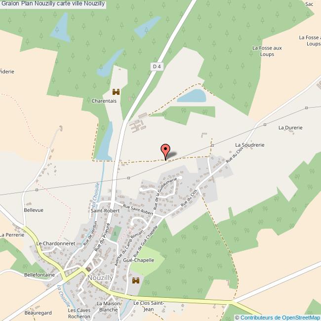 Plan Nouzilly carte ville Nouzilly