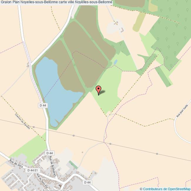 Plan NoyellessousBellonne carte ville NoyellessousBellonne