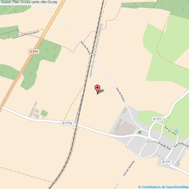 Plan Occey carte ville Occey