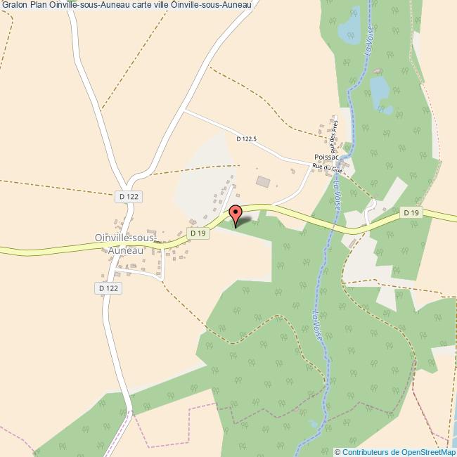 Plan OinvillesousAuneau carte ville OinvillesousAuneau