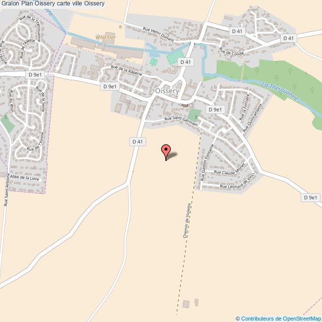 Plan Oissery carte ville Oissery