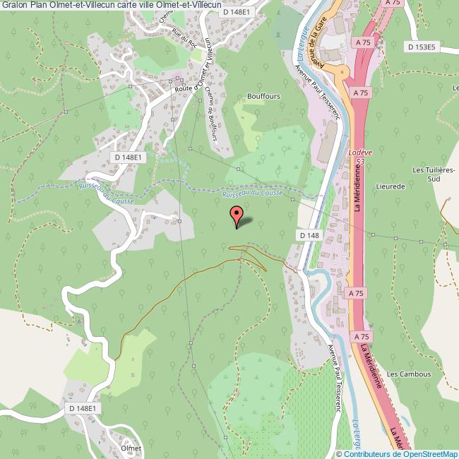 Plan OlmetetVillecun carte ville OlmetetVillecun
