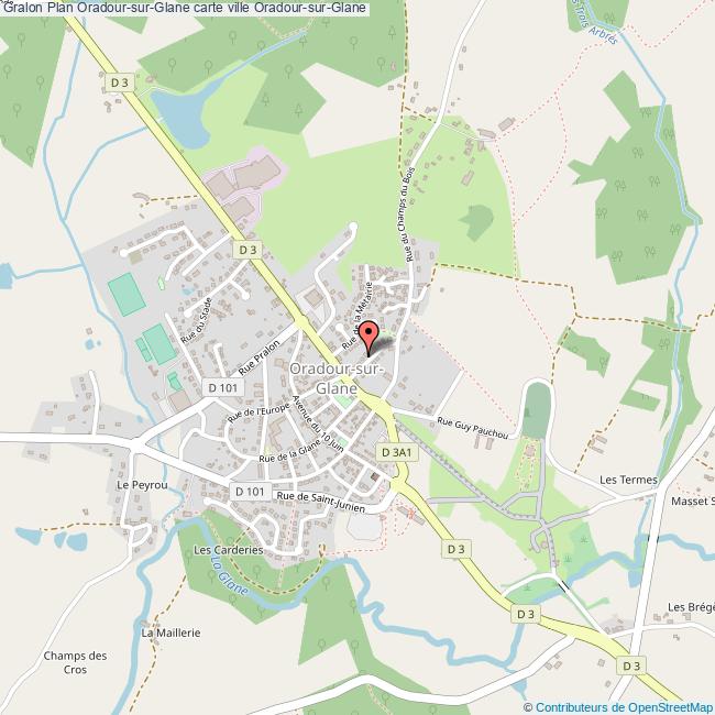 Plan Oradour-sur-Glane carte ville Oradour-sur-Glane