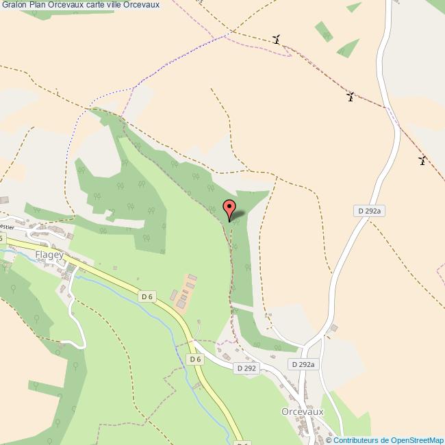 Plan Orcevaux carte ville Orcevaux