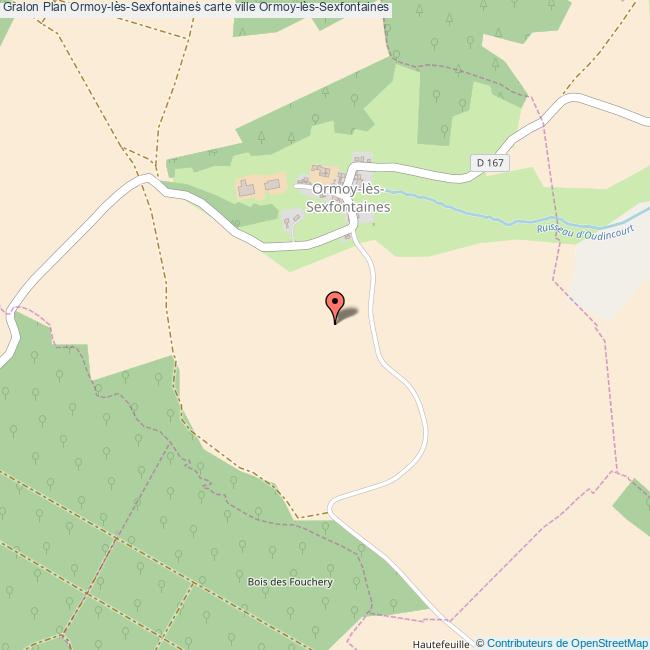 Plan OrmoylèsSexfontaines carte ville OrmoylèsSexfontaines
