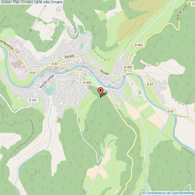 Plan Ornans carte ville Ornans