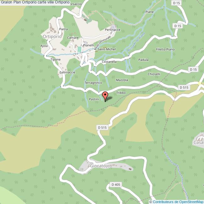 Plan Ortiporio carte ville Ortiporio