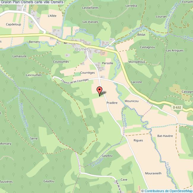 Plan Osmets carte ville Osmets