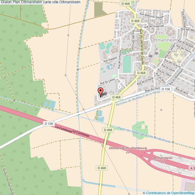 ottmarsheim carte - ottmarsheim maps
