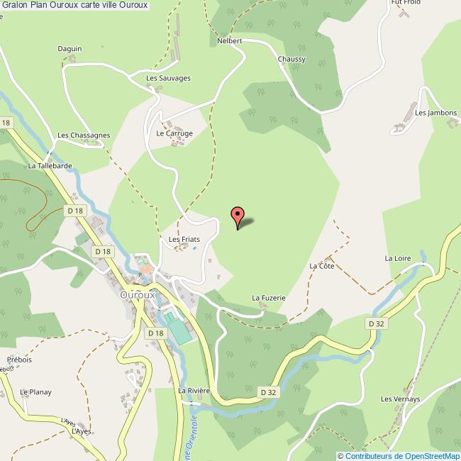 Plan Ouroux carte ville Ouroux